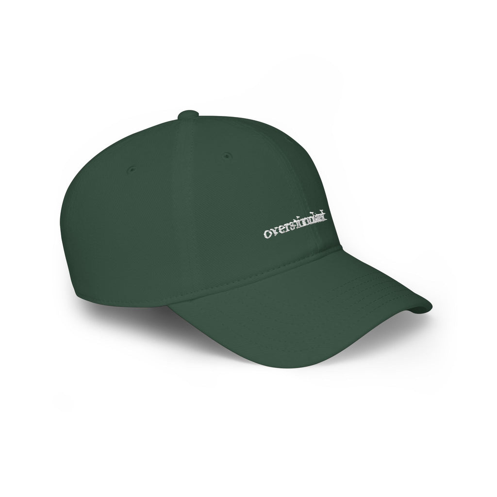 overstimulated embroidered cap | low profile baseball cap, red