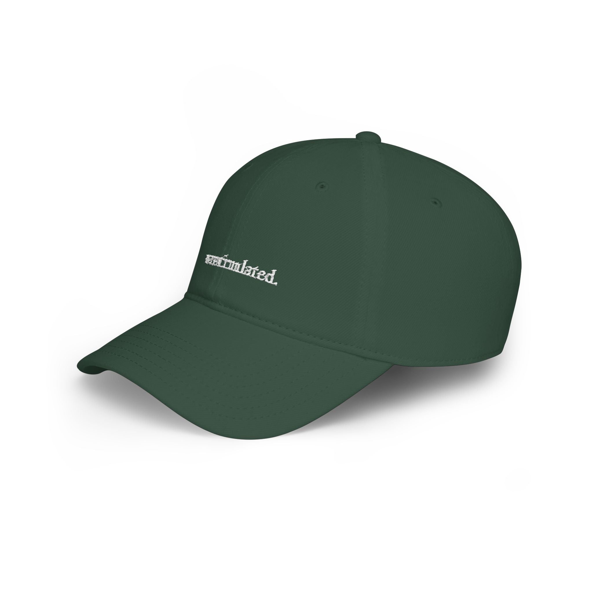 overstimulated embroidered cap | low profile baseball cap, red
