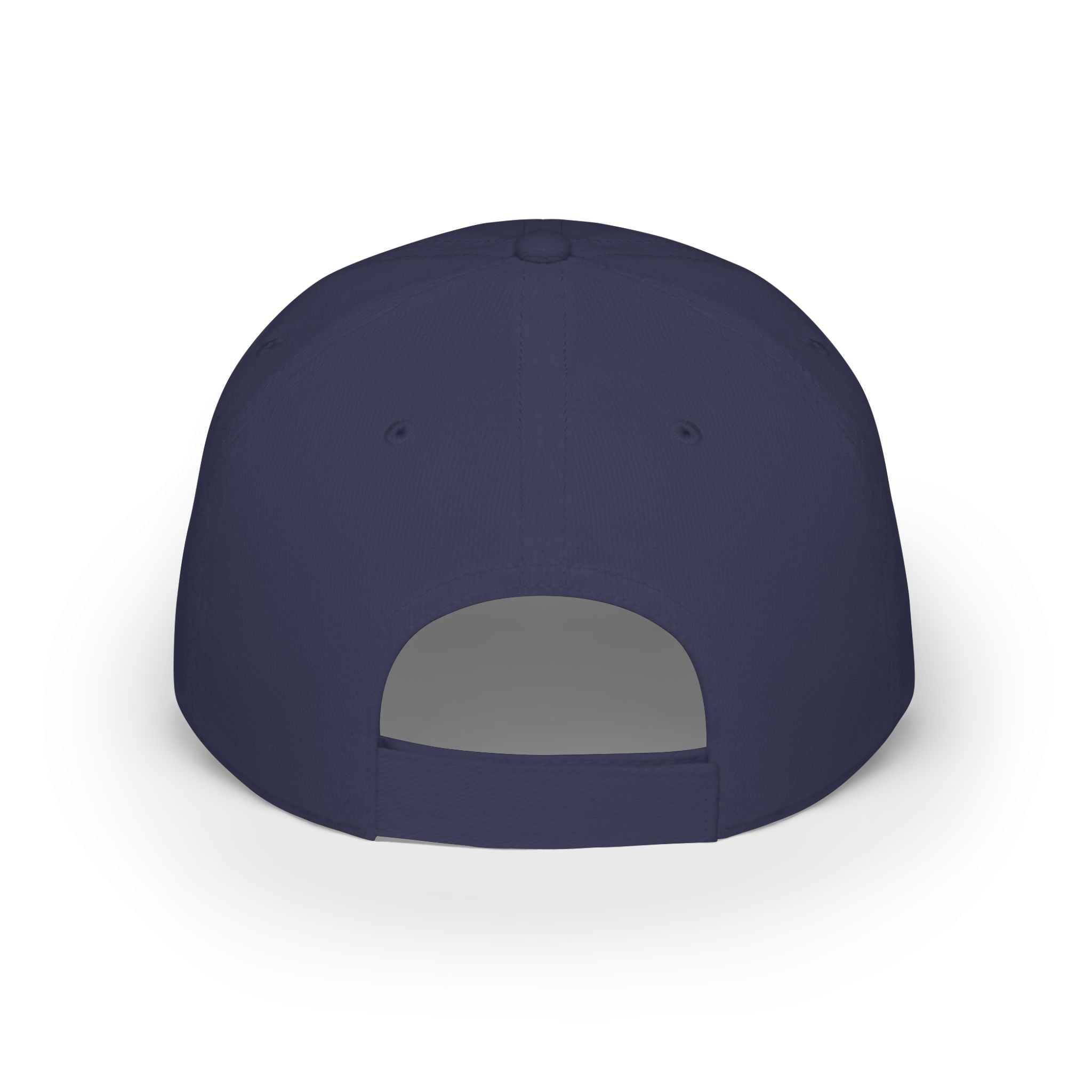 Minimal Tiny Logo baseball cap | red low profile hat, embroidered micro text