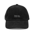 Embroidered Corduroy Cap — "black suv mom club"