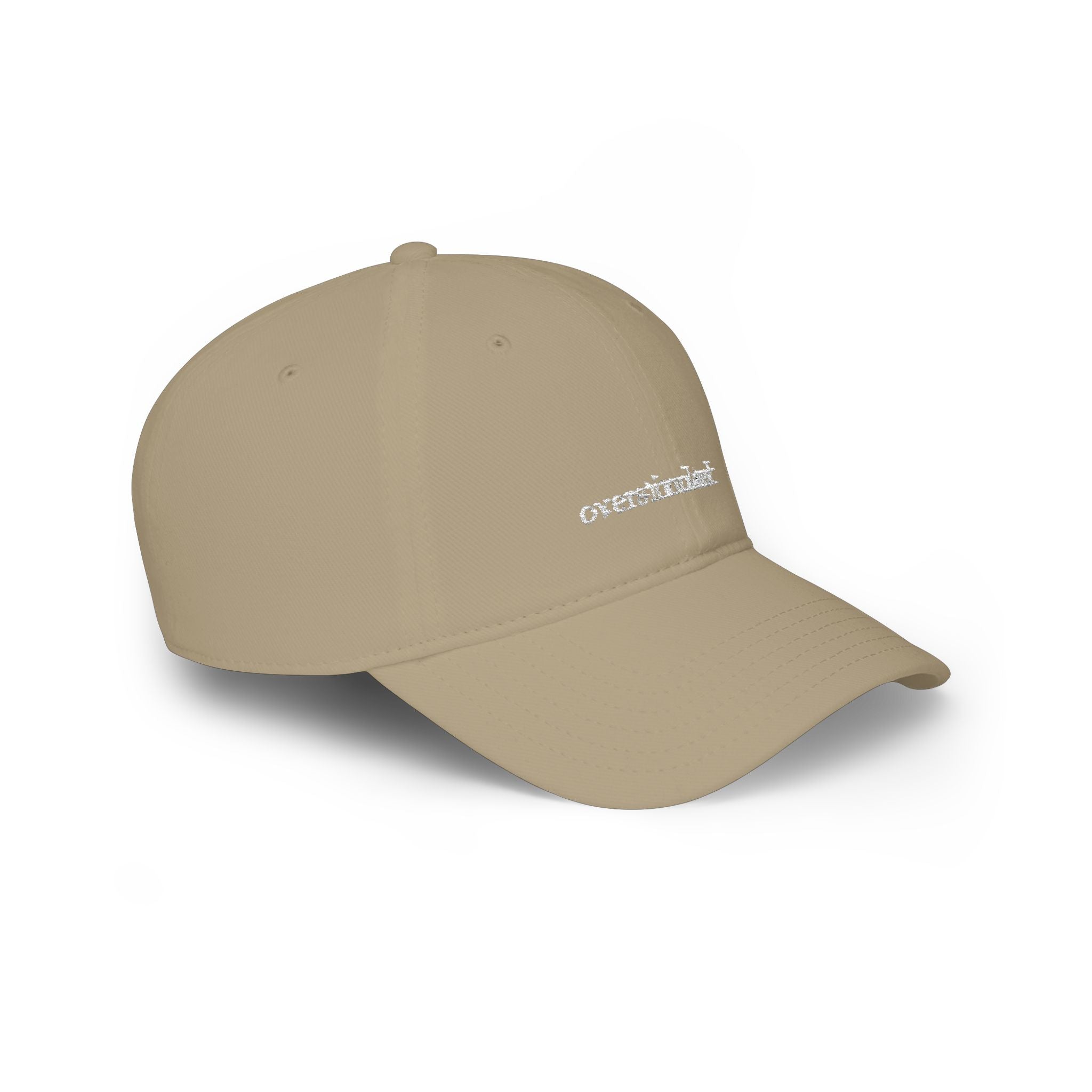 overstimulated embroidered cap | low profile baseball cap, red