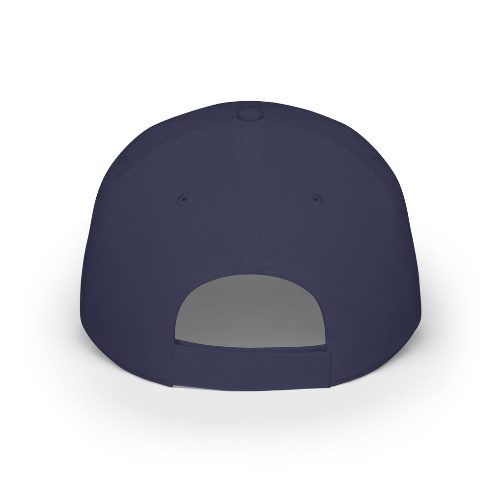 white emy mom club Low Profile Cap | embroidered script logo, red baseball hat