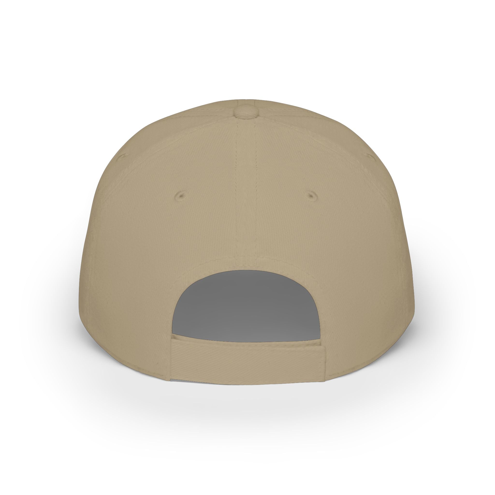 Minimal Tiny Logo baseball cap | red low profile hat, embroidered micro text
