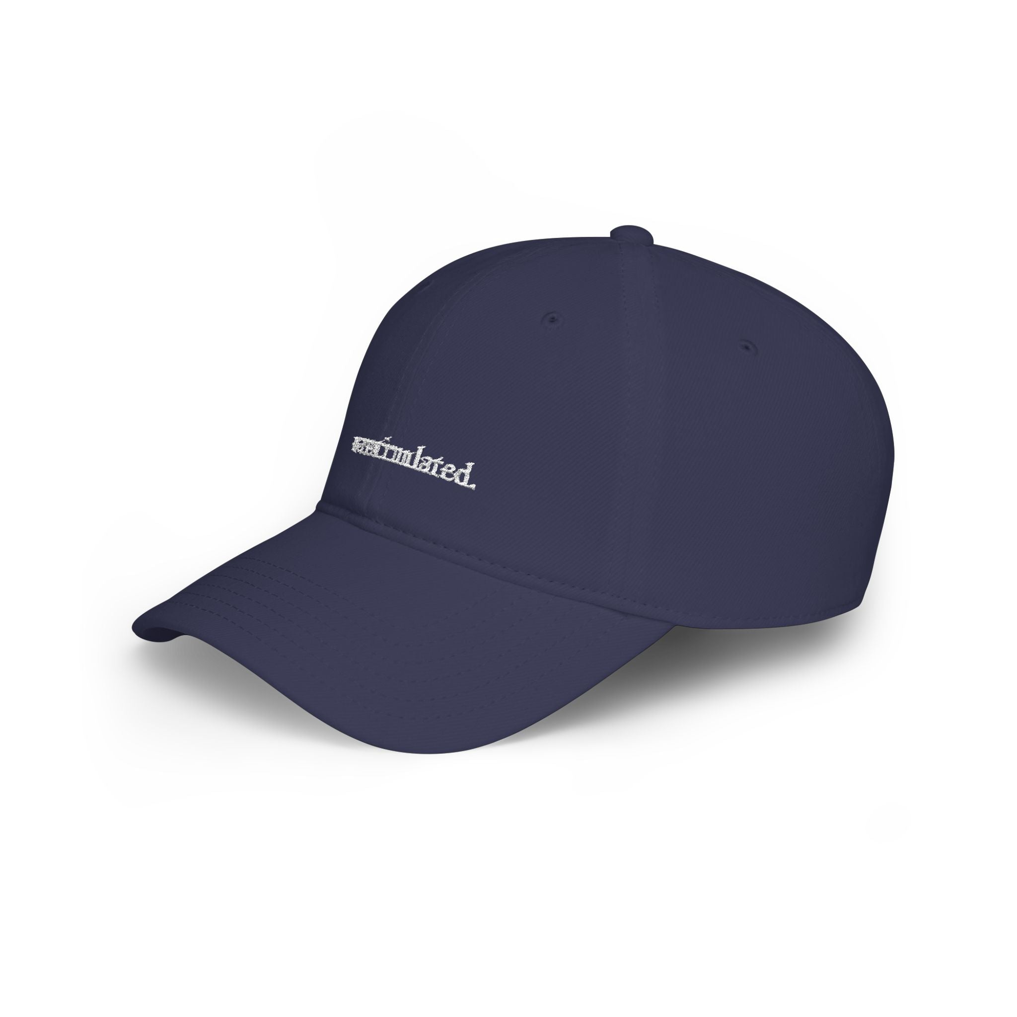 overstimulated embroidered cap | low profile baseball cap, red